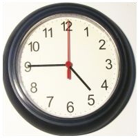 English time - a quarter to